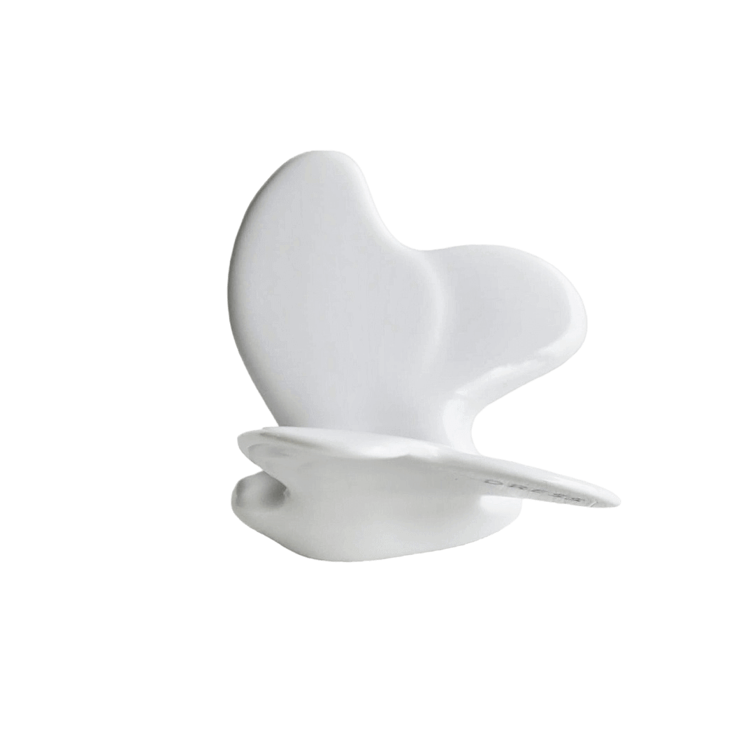 波佐見焼の蝶々箸置(真白色)