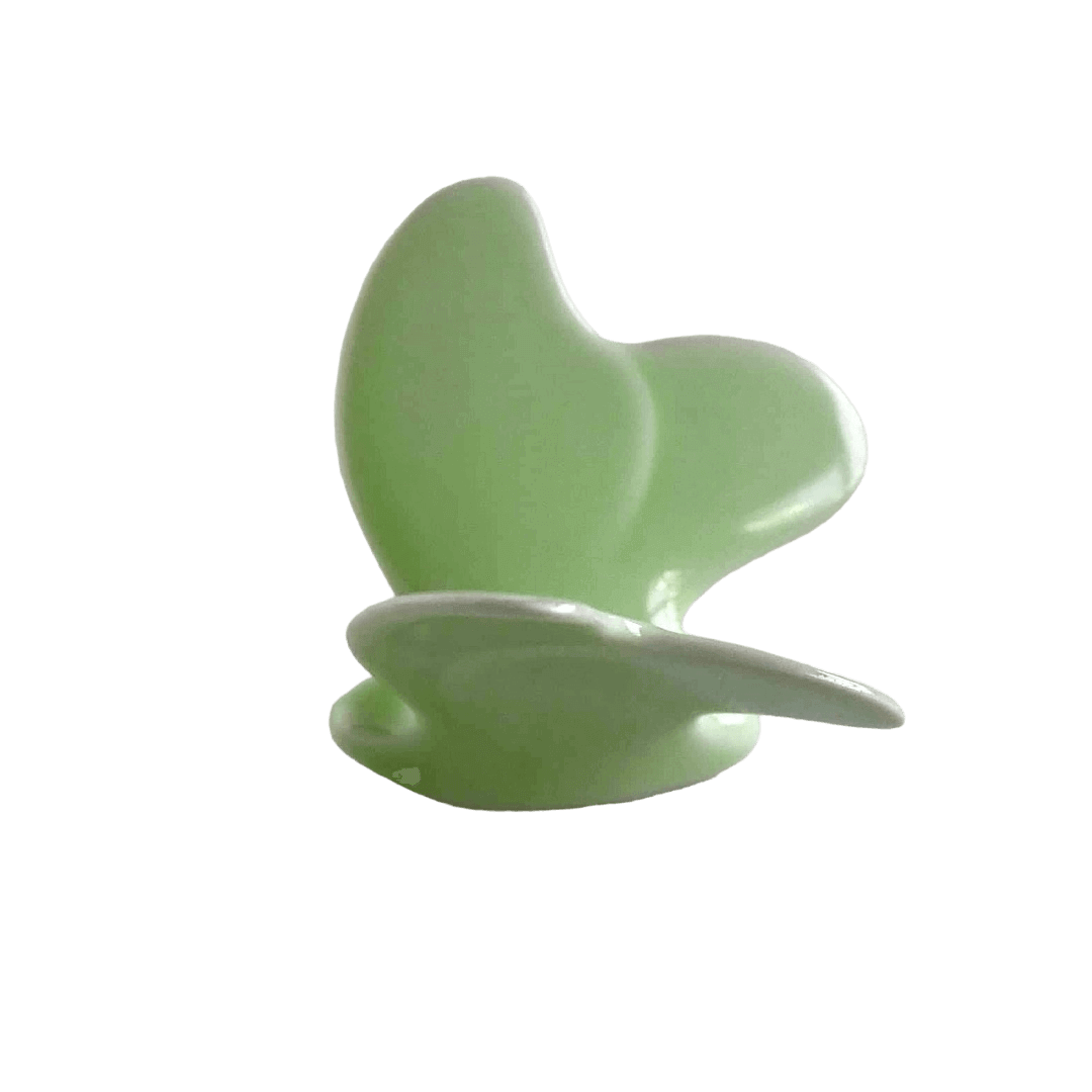 波佐見焼の蝶々箸置(裏柳色)