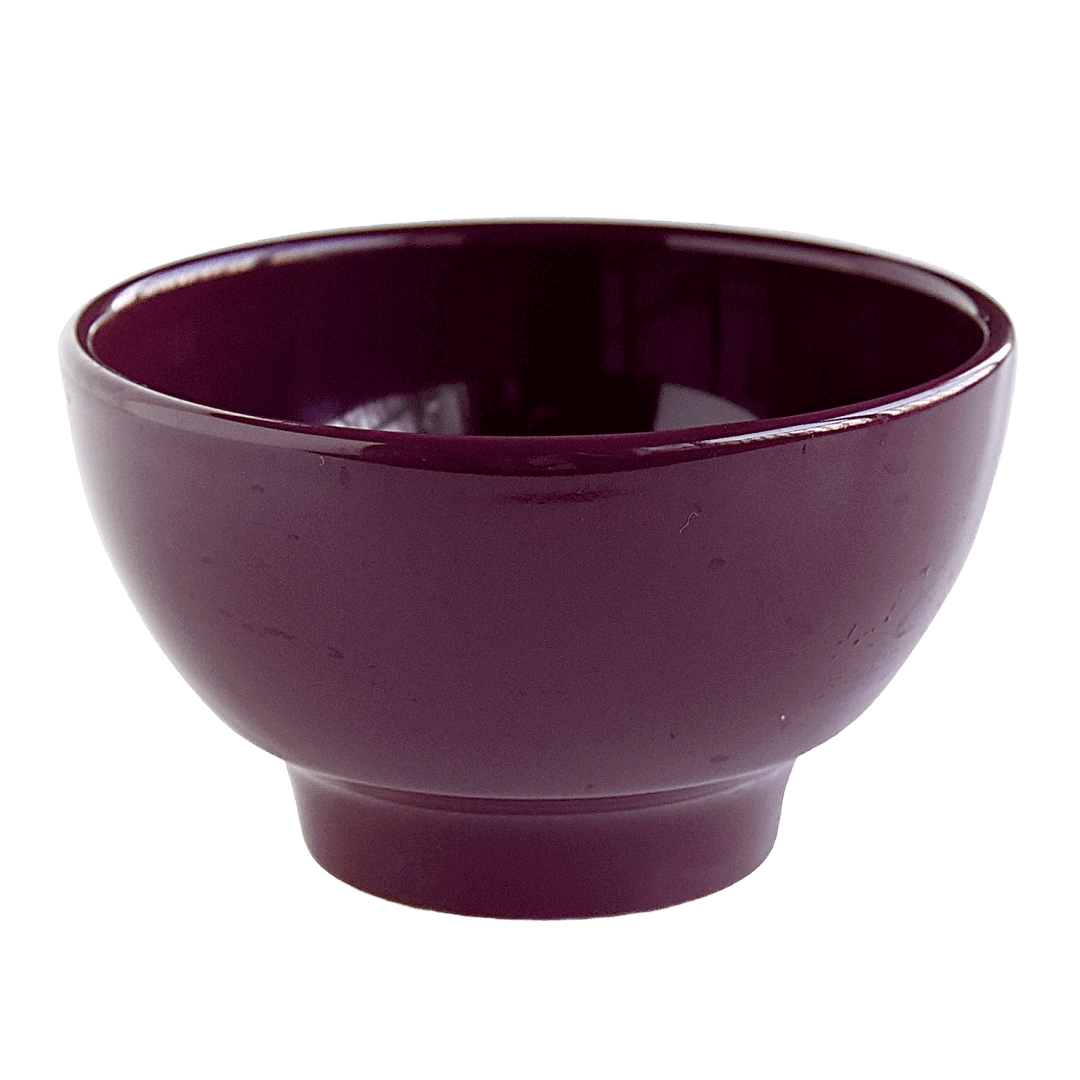 波佐見焼の丼ぶり鉢(紫鳶色)
