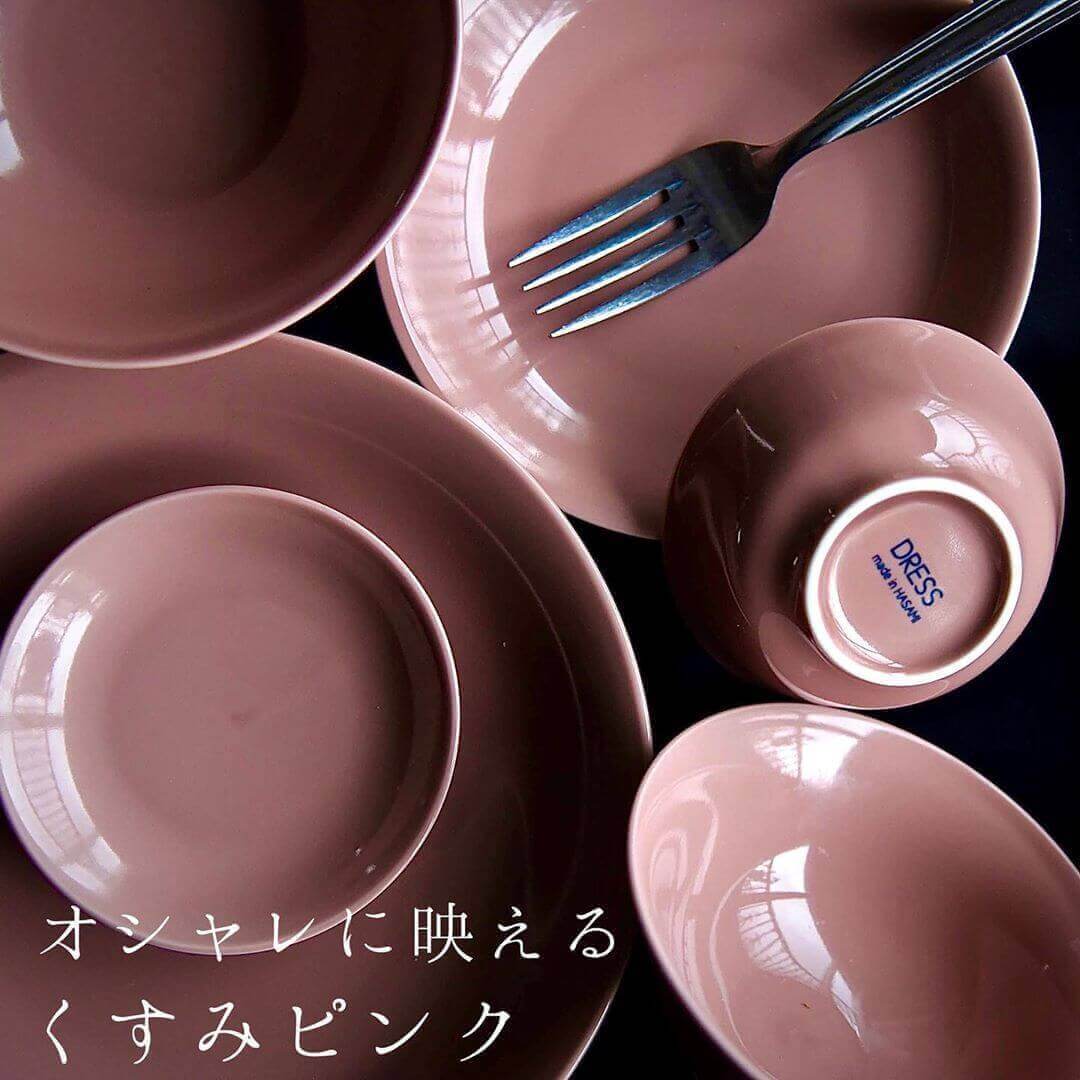 波佐見焼の6型セット(水柿色)