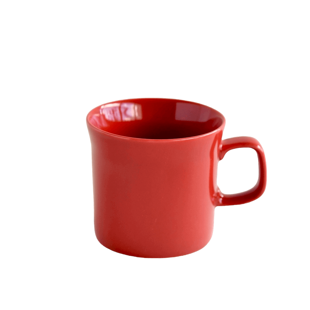 波佐見焼のマグカップ(赤紅色)