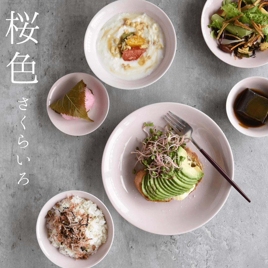 桜色の波佐見焼の食器6型セット