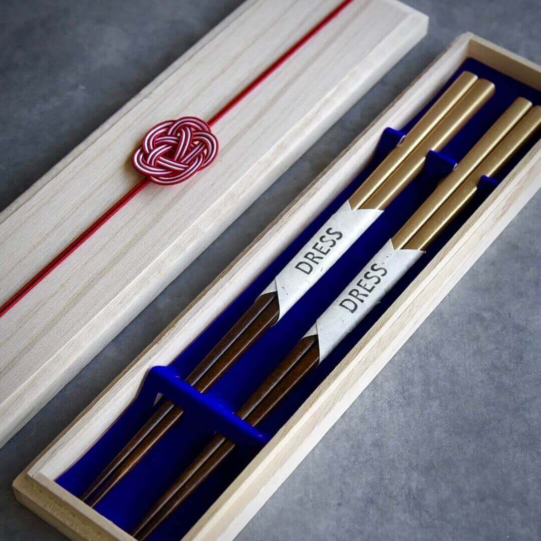 輪島塗の箸(金色)24cm2膳ギフトセット