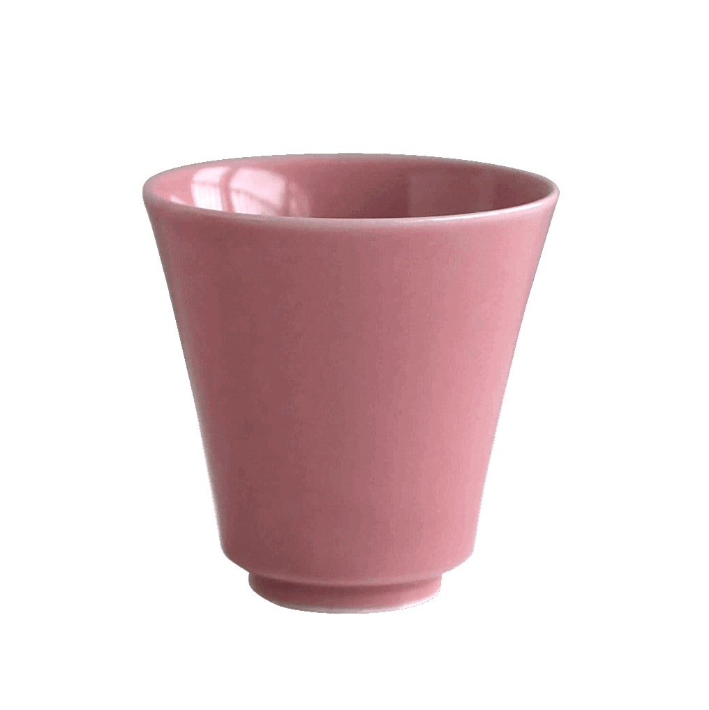 波佐見焼の湯飲(一重梅色)