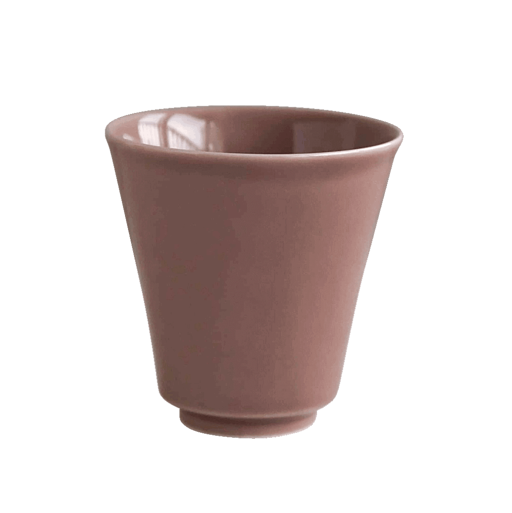 波佐見焼の湯飲(水柿色)