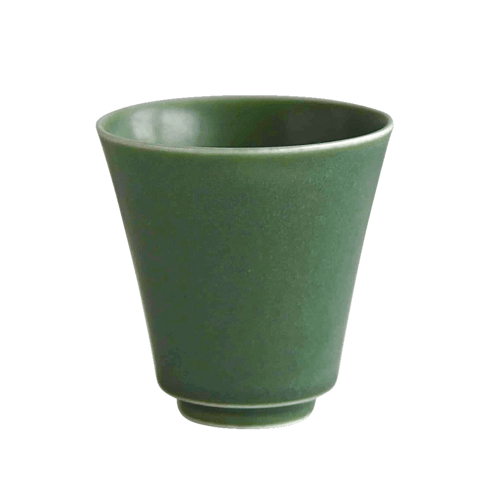 波佐見焼の湯飲(海松色)