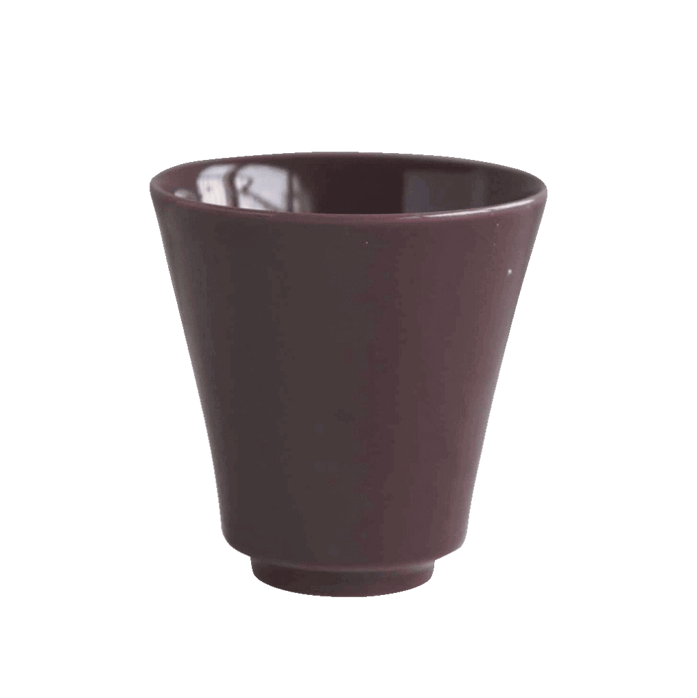 波佐見焼の湯飲(紫鳶色)