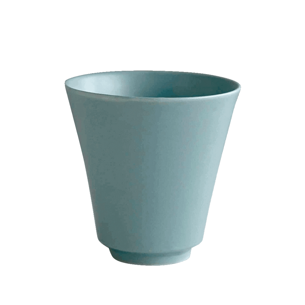 波佐見焼の湯飲(白藍色)