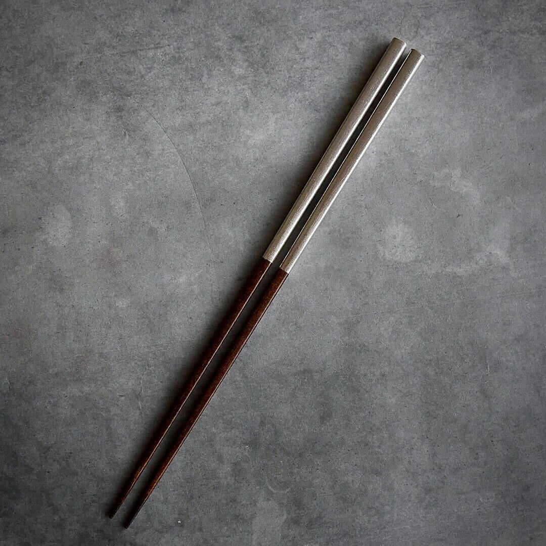 輪島塗の箸(銀色)
