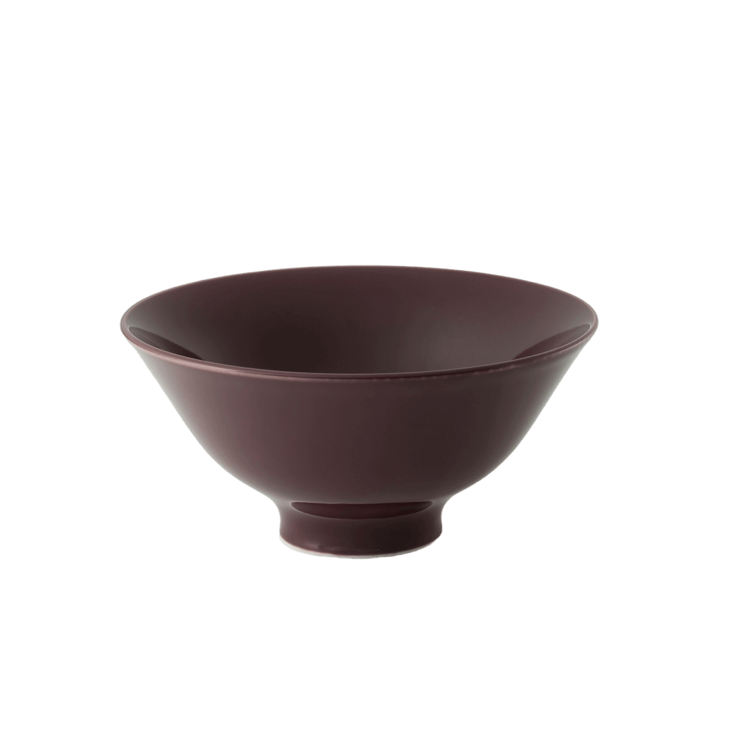 波佐見焼の茶碗(紫鳶色)