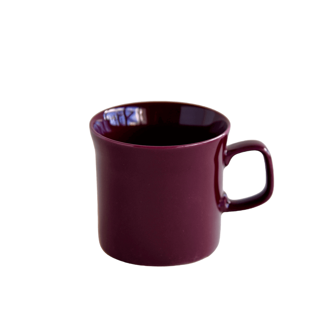 波佐見焼のマグカップ(紫鳶色)